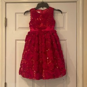 Beautiful girls red party dress size 7